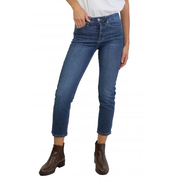 Jeans cropped a vita alta con taglio dritto Please